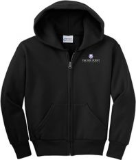 Youth Full-Zip Hooded Sweatshirt, Black